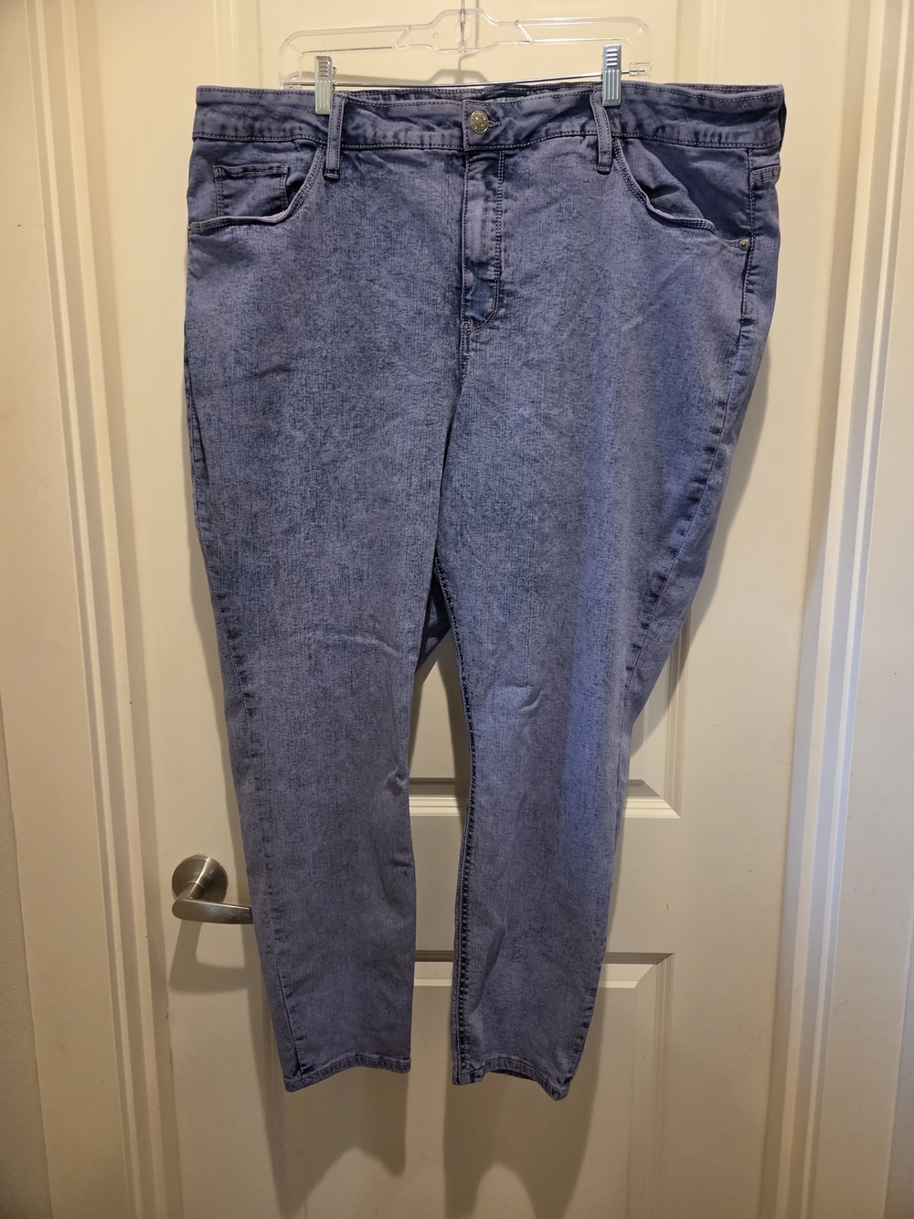Ava & Viv Classic Skinny Jeans in Overdyed Lavendar &  Blue